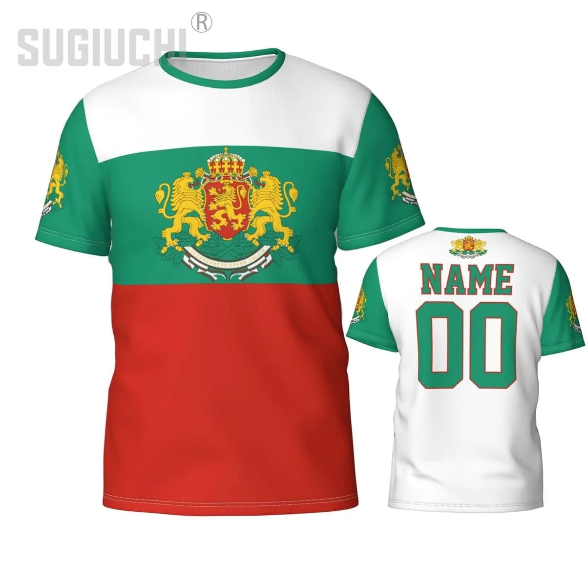 Custom Name Bulgaria Flag Emblem 3D T-shirts for men Women T-shirts Team Clothing Football Fans T-shirts Gift