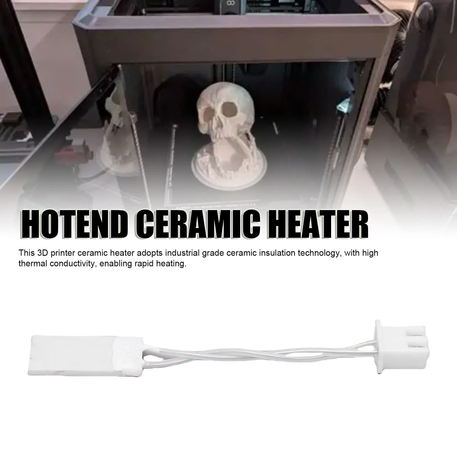 Sostituzione riscaldatore ceramico stampante 3D per stampante 3D Elegoo Centauri Carbon 60W Hotend asta riscaldante in ceramica riscaldatore ceramico Hotend