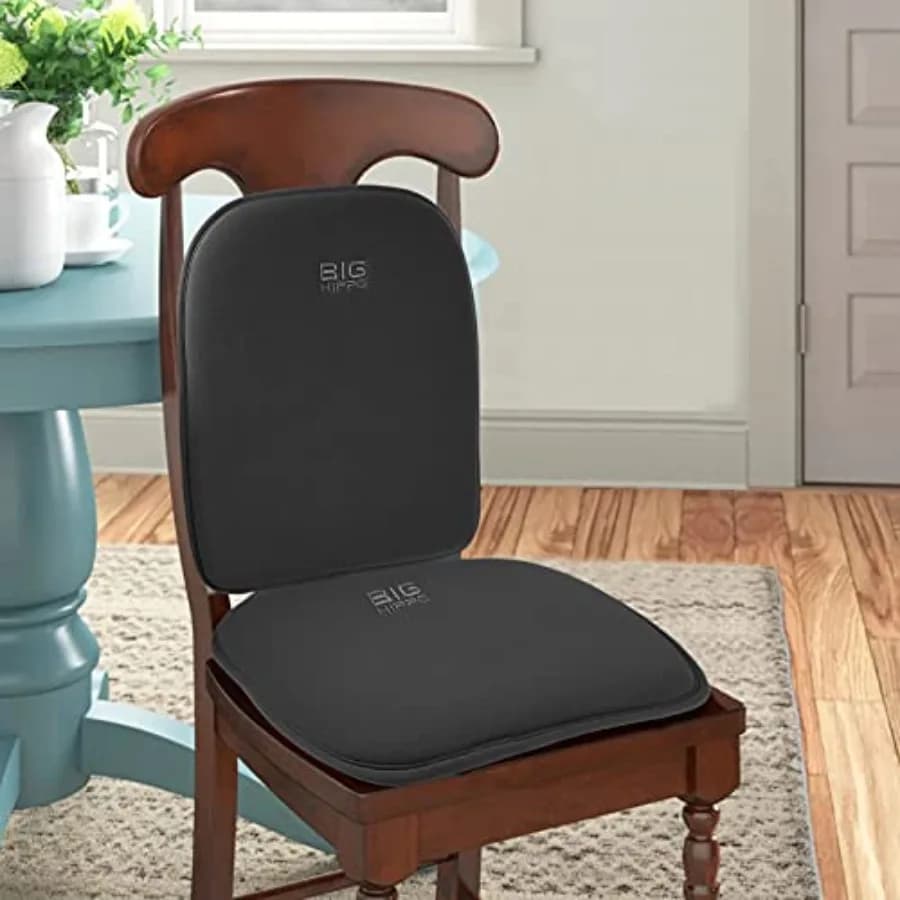 Cuscini per sedie da pranzo e cuscini per sedie da cucina Cuscino per sedile in memory foam con cuscino di supporto lombare - Gomma antiscivolo ispessita Ba