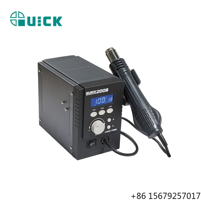 100% Original QUICK 2008 Heat Gun Soldering Station Hot Air Soldering Mobile Phone Maintenance Soldering Rework Station Classic