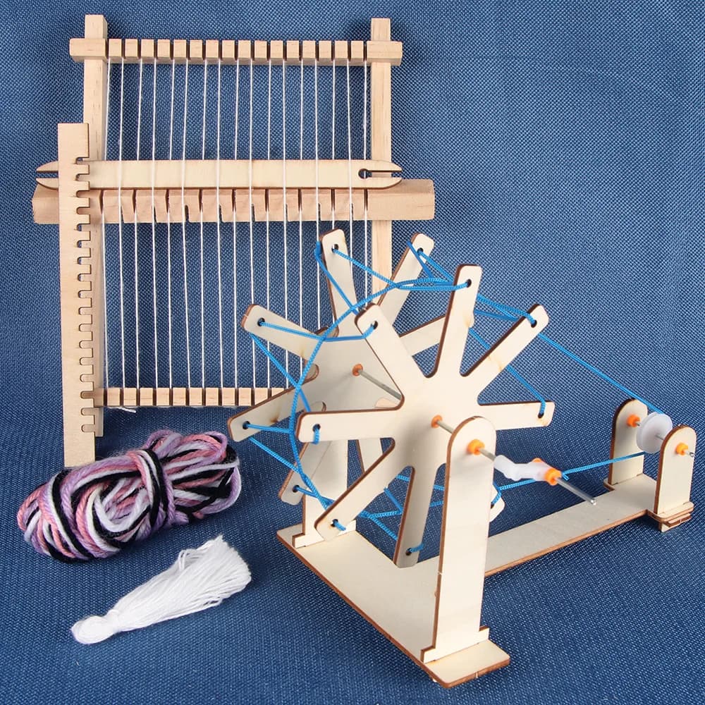 Small Wooden Weaving Loom Kit Hand-Woven Tools DIY Woven Set Craft Yarn Hand Scarf Knitting Machine Multifunctional Loom