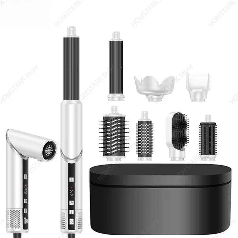 8 In 1 High Speed Hot Air Styler Set, Multifunctional Hair Styling Kit with Hot Air Brush, Curler, Straightener Ionic Hair Dryer