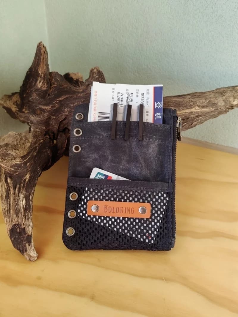 Borse portaoggetti a fogli mobili per notebook A5/A6 Borsa interna in tela sostituibile multifunzionale Custodie per matite per libri di carte per passaporto