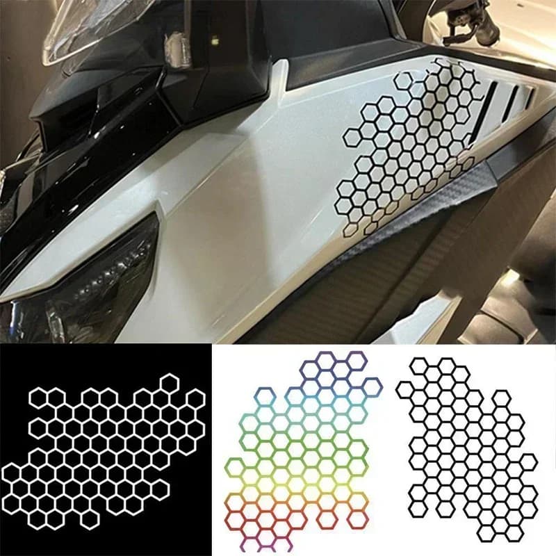 Adesivo moto Decalcomanie per casco a nido d'ape Adesivi per auto Refit Decalcomanie creative per la decorazione del corpo Adesivo per paraurti impermeabile NUOVO
