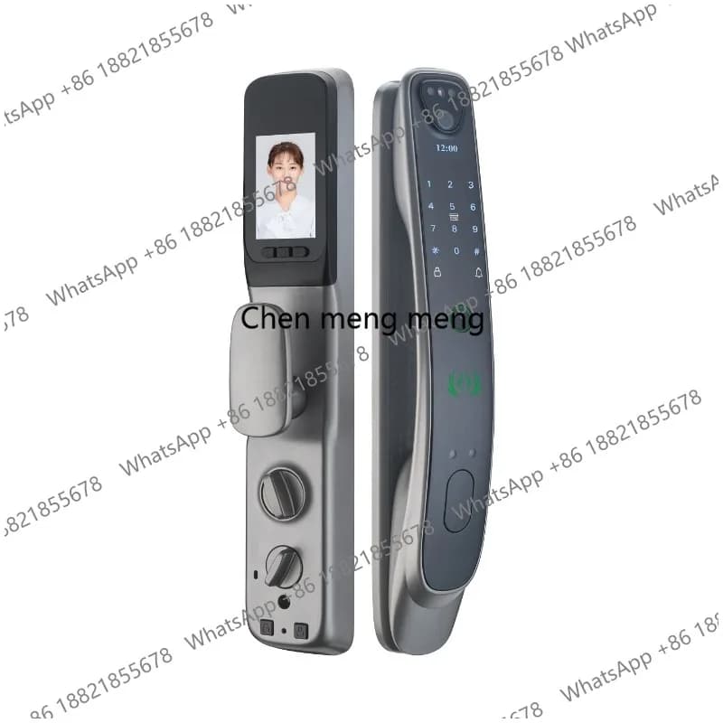Serratura Digitale Intelligente Tuya, Apertura Senza Chiave Tramite Zigbee Wifi Smartphone, Riconoscimento Facciale e Impronta Digitale, Citofono, Serratura Intelligente