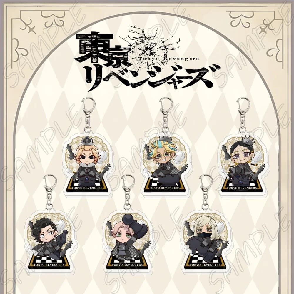 Anime Tokyo Revengers Chess Series Anime Acrylic Keychain 6cm Chifuyu Draken Mikey Chibi Key Ring Bag Pendant Fans Collection