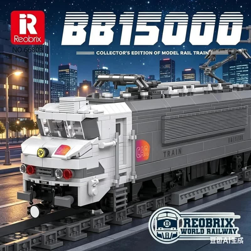 Set di Costruzioni Treno Elettrico BB15000 da 2053 Pezzi, Modello Assemblabile Fai-da-Te, Giocattolo Puzzle, Regalo di Natale per Bambini 66803