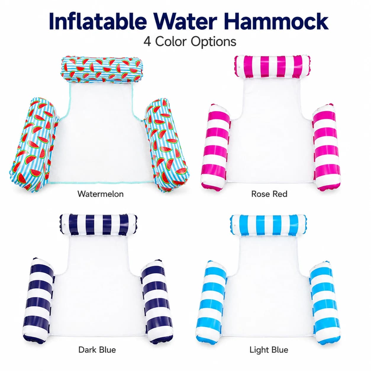 Floating Inflatable Pool, 3 Pipe Inflatable hammock, Outdoor Summer Water Games, Multifunctional Water hammock, River