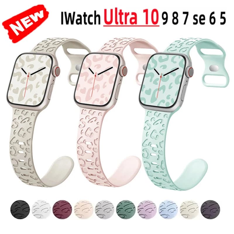 Apple Watch 40mm 44mm 42mm 41mm 49mm 38mm silicone bracelet 9 8 7 SE 6 5 4 ultra2 3 bands