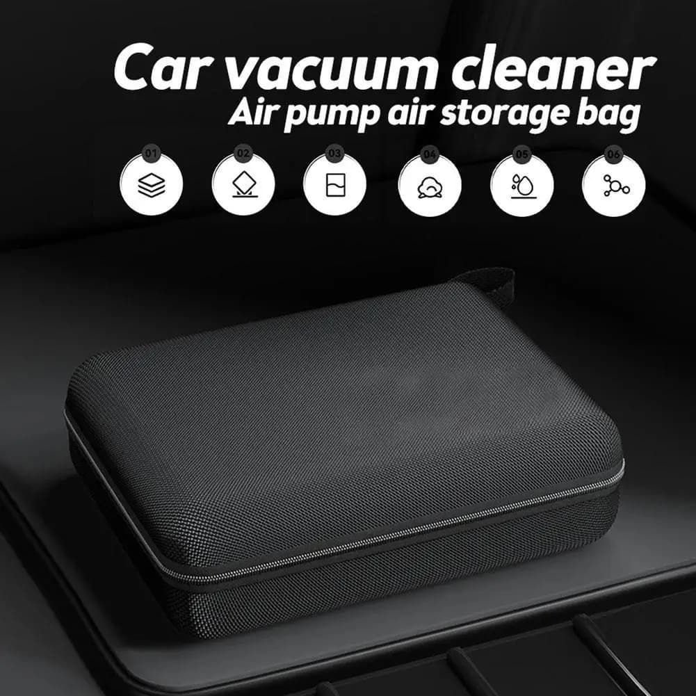 Portable Car Vacuum Cleaner Storage Bag Car Vacuum Cleaner Tool Bag Vacuum Organizer Zipper Closure Storage Case Shell