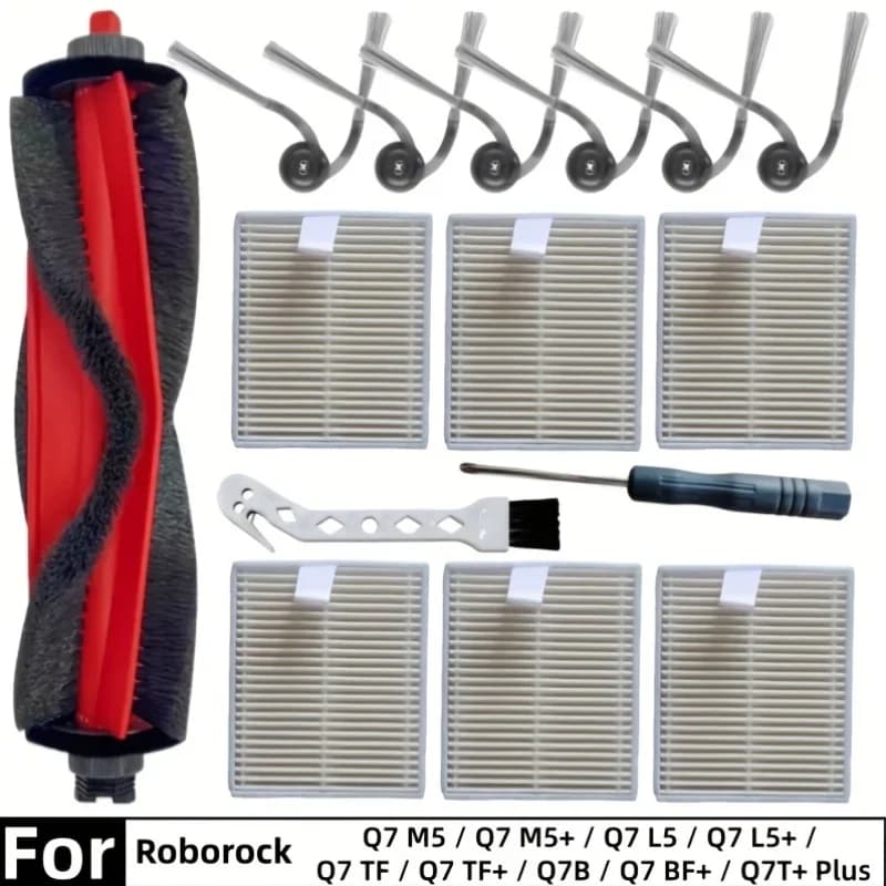 15 PCS Vacuum Cleaner Replacement Parts For Roborock Q7 M5 / Q7 M5+ / Q7 L5 / Q7 L5+ Robot