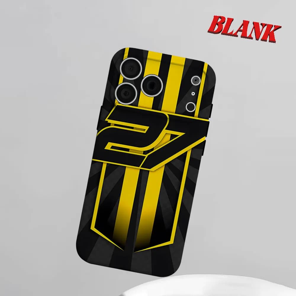 Cover per telefono 2-in-1 Racing Number 27 per iPhone 17 16 15 14 13 Pro Max Air 16e INS Flower, in PC rigido con paraurti