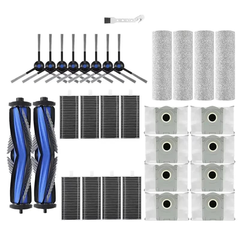 【NEW A39M】 Dust Bag Roller Mop Parts(31Pcs) For Ecovacs X8 PRO OMNI Robot Vacuum Cleaner Main Side Brush HEPA Filter