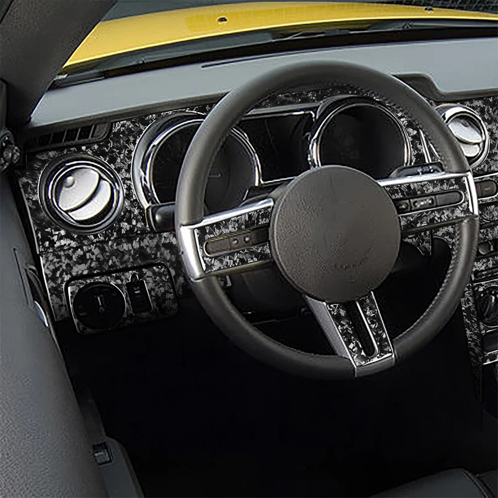 Per Ford Mustang 2005-2009 Forgiato In Fibra di Carbonio Console Centrale Del Cambio Air Vent Pannello Set Accessori Per Interni Auto Adesivo