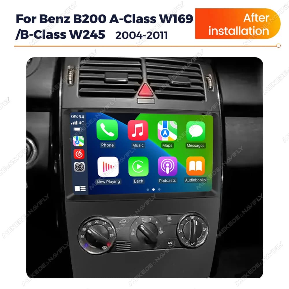 MEKEDE & NAVIFLY 9 ''Radio Per Auto Stereo Video Lettore Multimediale Per Mercedes Benz B200 Classe AB W169 A160 A180 A200 A220 2009-2012