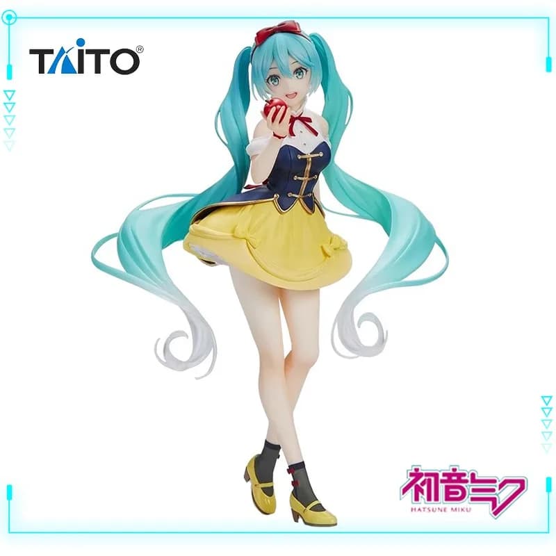 Taito Original Genuine Piapro Characters Hatsune Miku Wonderland Figure Shirayukihime 18cm Collections Model Toy Figures Gift