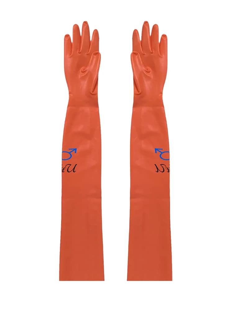 Nuovo colore giallo metallizzato rosso Donna slim Latex 3D Guanti lunghi parte superiore del braccio stretto Dita lunghe femminile piccolo palmo adatto 5 dimensioni bianco