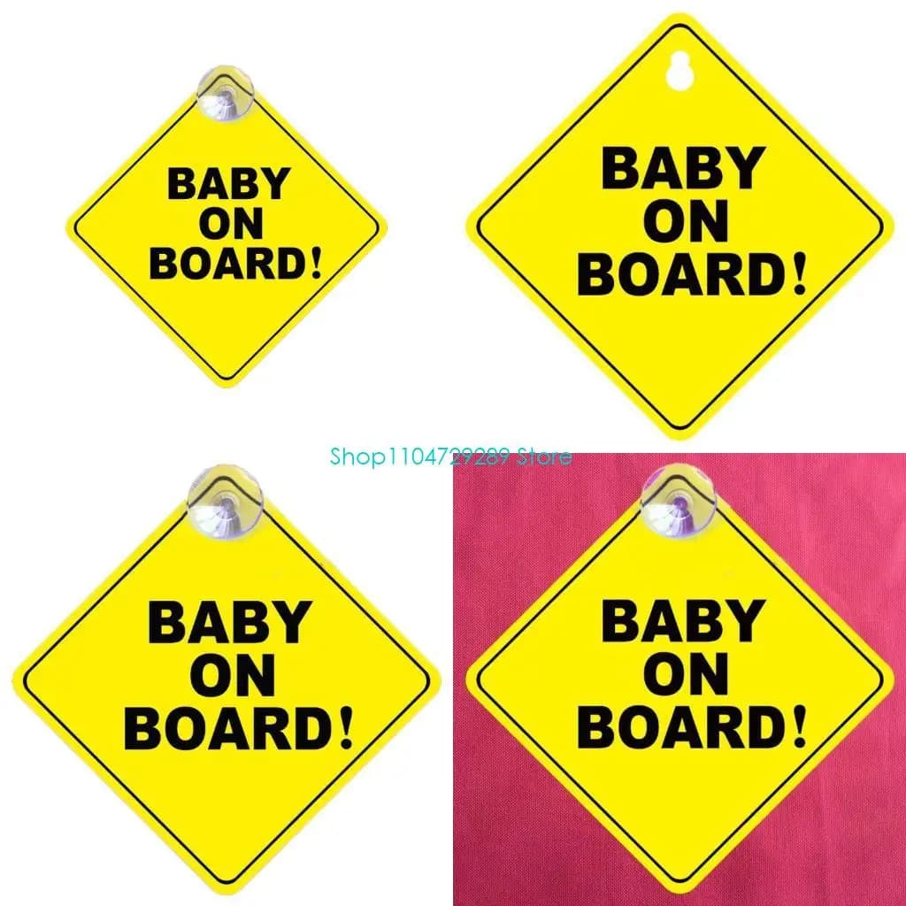 Baby a bordo giallo riflettente avvertimento avvertimento per passeggino sicurezza per auto aspirazione tacchino