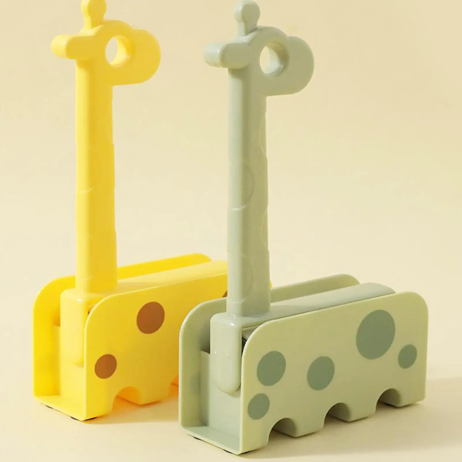 Rullo per lanugine per animali domestici Rullo per peli di animali extra appiccicosi Strumento di pulizia riutilizzabile Spazzola Detergente portatile a forma di giraffa per animali di cane gatto