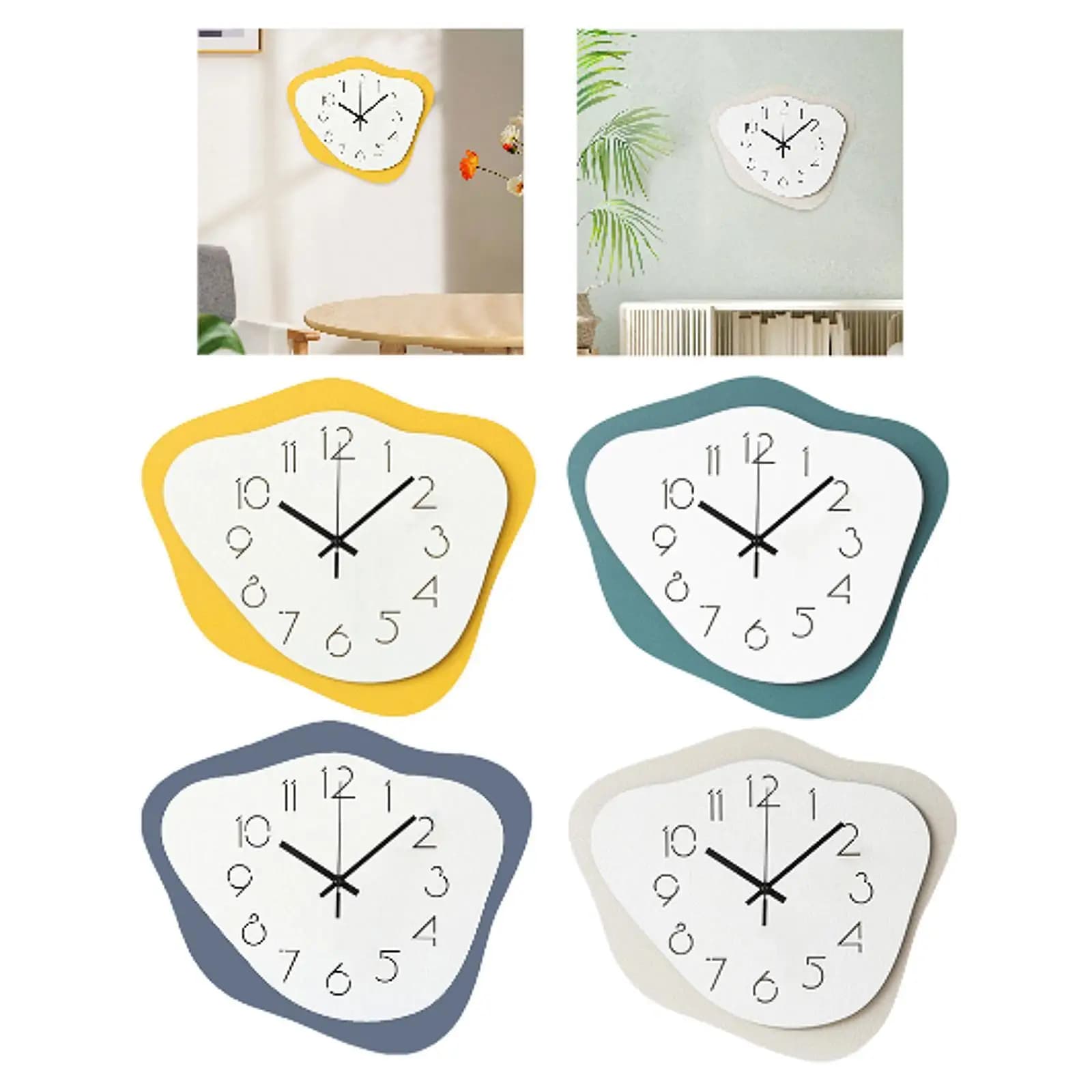 Hanging Clock Wall Decor Artistic Decoration Abstract Acrylic Wall Clock Quiet for Bathroom Hotel Opening of the House Dining Room Class Room