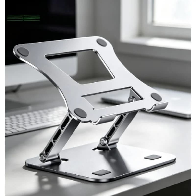 Adjustable Aluminum Alloy Laptop Tablet Stand, 17‑Inch Portable Folding Cooling Support Holder