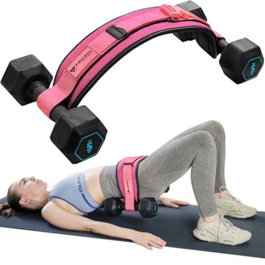 Cintura per Hip Thrust con imbottitura antiscivolo - Facile da usare con manubri, kettlebell o dischi - Protegge i tuoi fianchi