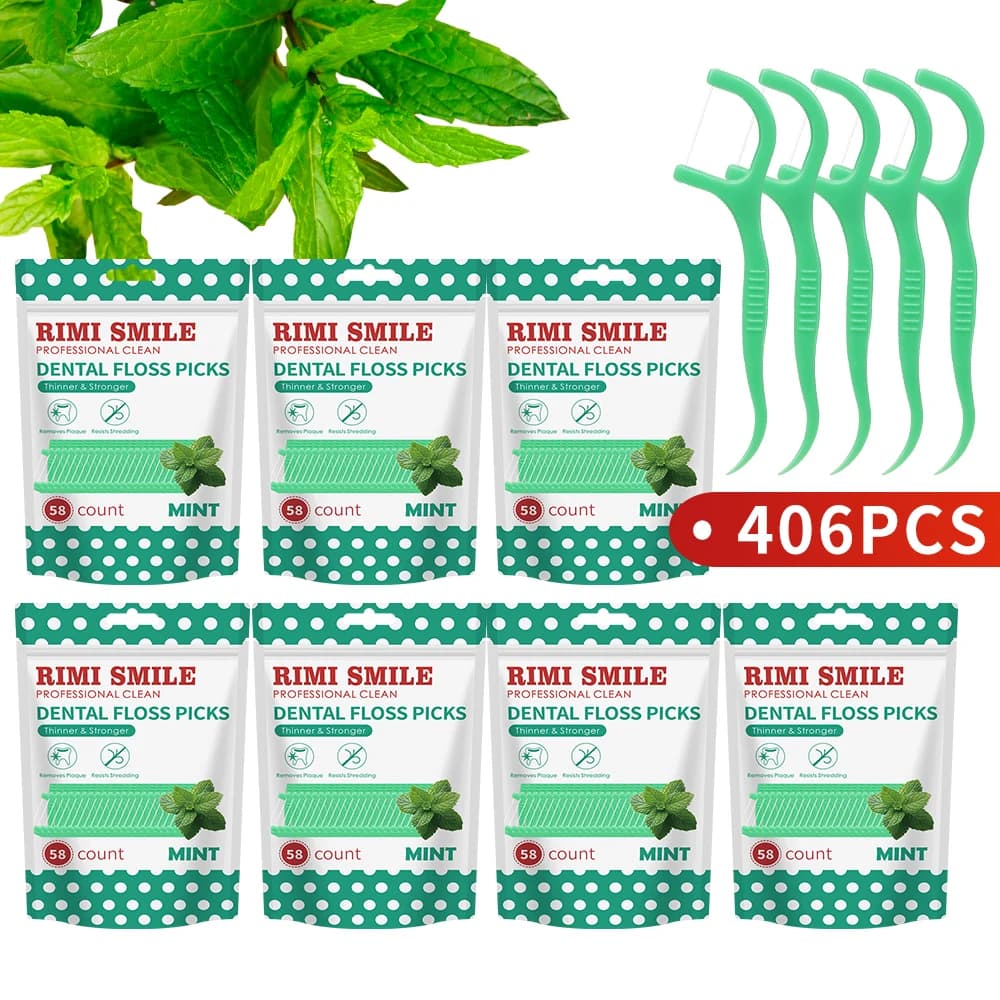 Filo Interdentale Delicato alla Menta per Gengive Sensibili, Bastoncini Sottili per Igiene Orale, Ideali per Viaggi d'Affari, Vacanze, Campeggio