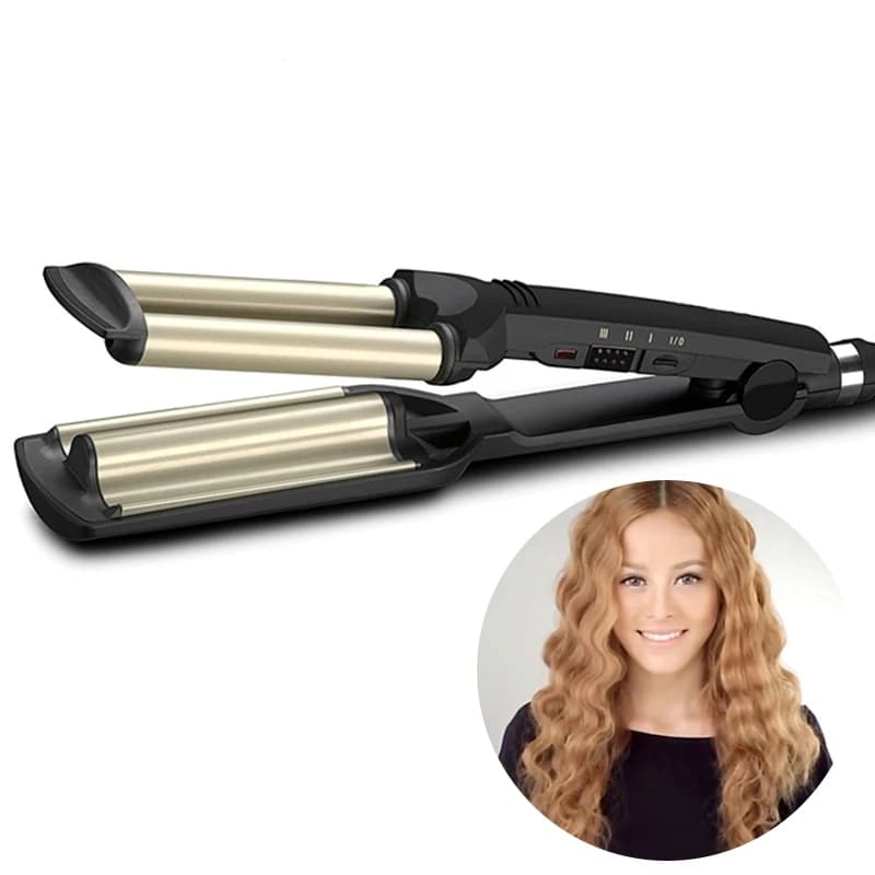 Professional Wave Hair Styler 3 Bars Big Wave Iron Hairpins Bigodini Fluffy Waver Salon Scratch Iron Tools
