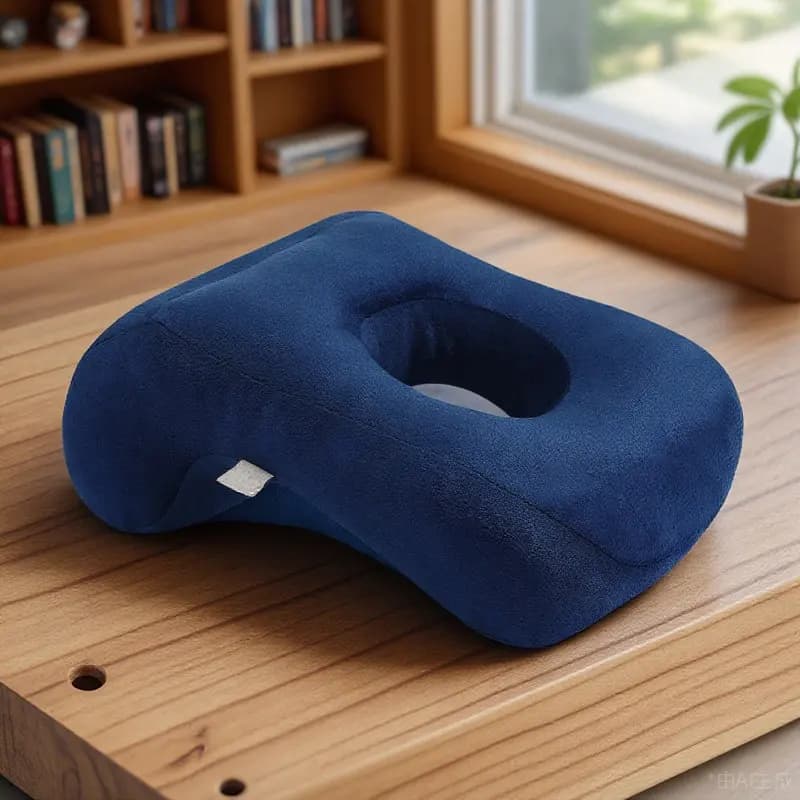 Cuscino da scrivania per riposino, cuscino ergonomico per ufficio con design rialzato e tessuto traspirante per riposi veloci, scuola, pendolarismo e viaggi