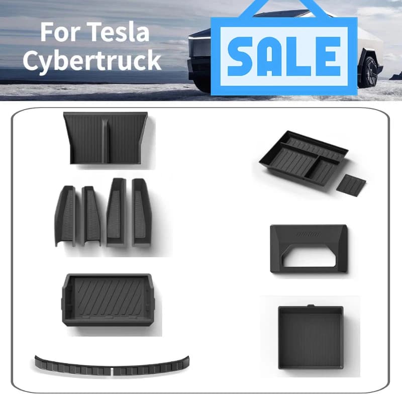 Per Tesla Cybertruck 2025 scatola di immagazzinaggio di controllo centrale custodia per organizer vassoio porta fazzoletti accessori per la decorazione di interni dell'auto