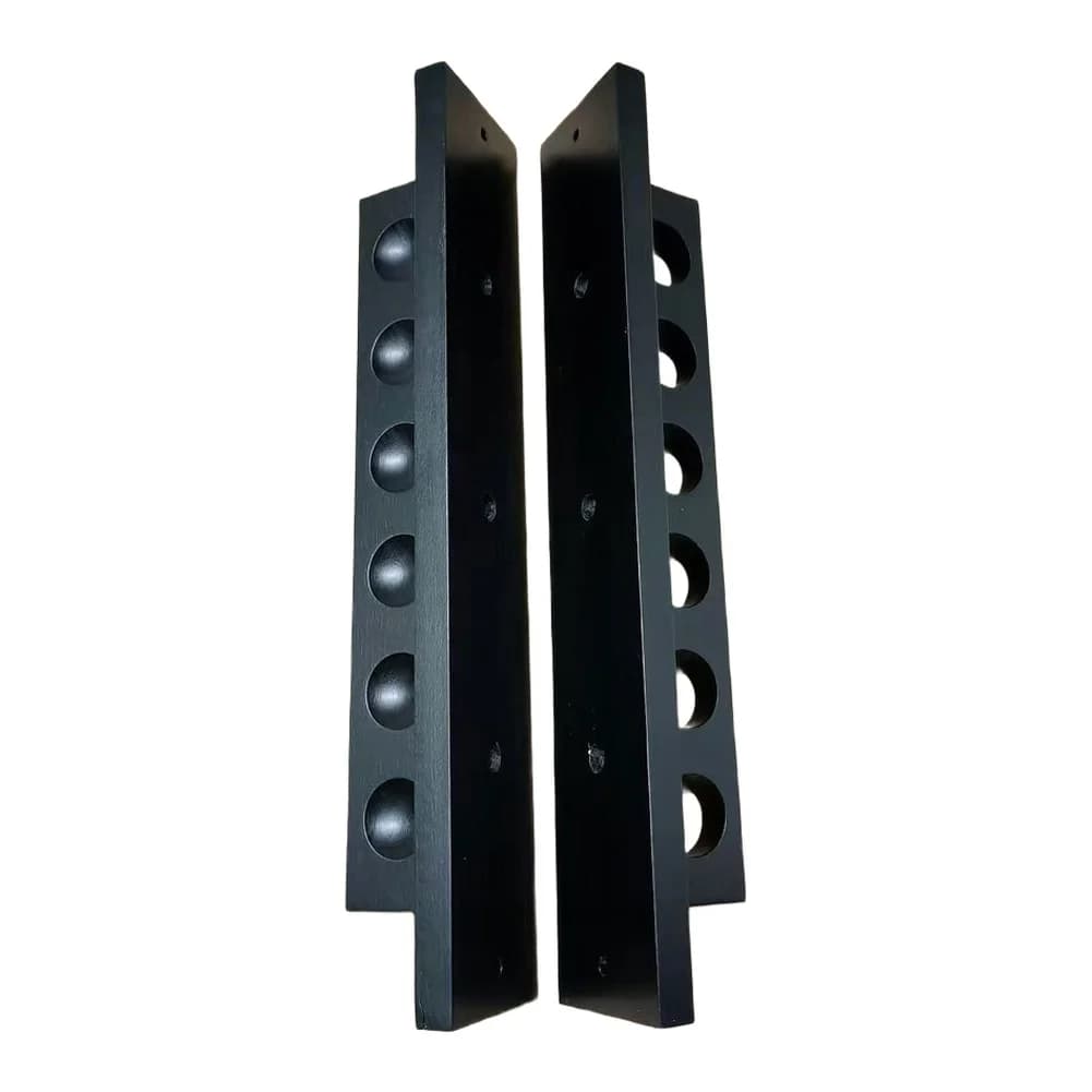 Pool Cue Storage Rack Wall Mounted Wooden Design with 6 Holes for Snooker and Billiard in Home Bars and Billiard Halls