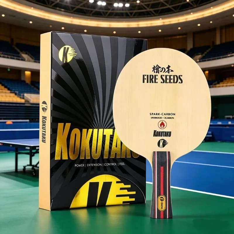 KOKUTAKU table tennis bottom plate made of cypress carbon professional racket structure with fast break arc circle