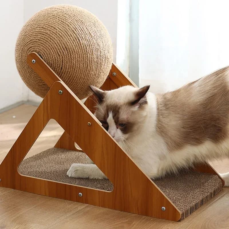 Kitten Sisal Rope Ball Cat Scratching Ball Toy Board Grinding Paws Toys Cats Scratcher Wear-resistant Pet Furniture Supplies