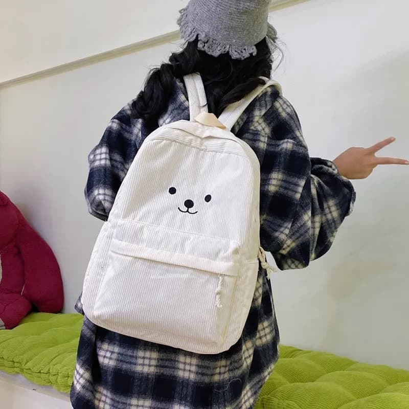 Zaino per bambini in velluto a coste per zaini carini Borsa per studenti Little Bear Borse da scuola leggere Borse firmate alla moda Mochila