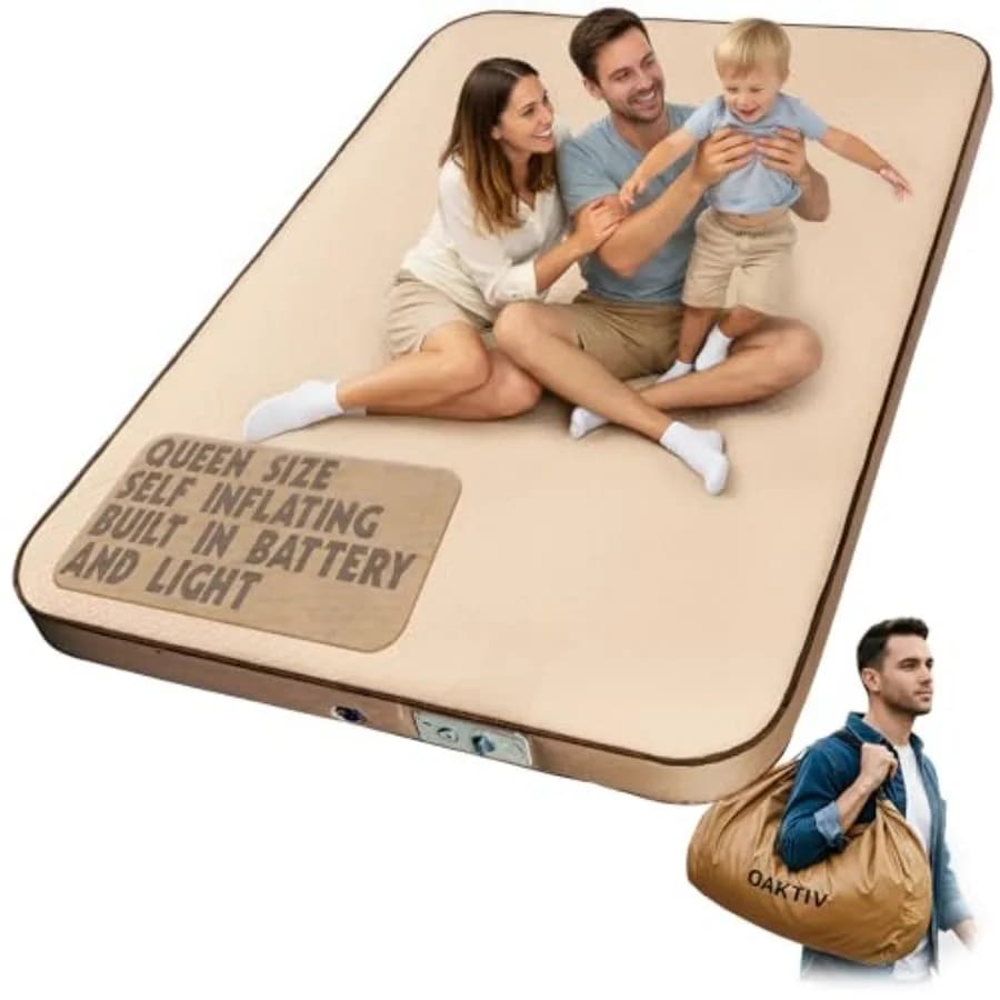 Materassino Autogonfiabile da Campeggio 4" Wandermate in Memory Foam per Backpacking, Campeggio in Auto e Tende, Compatto e Durevole