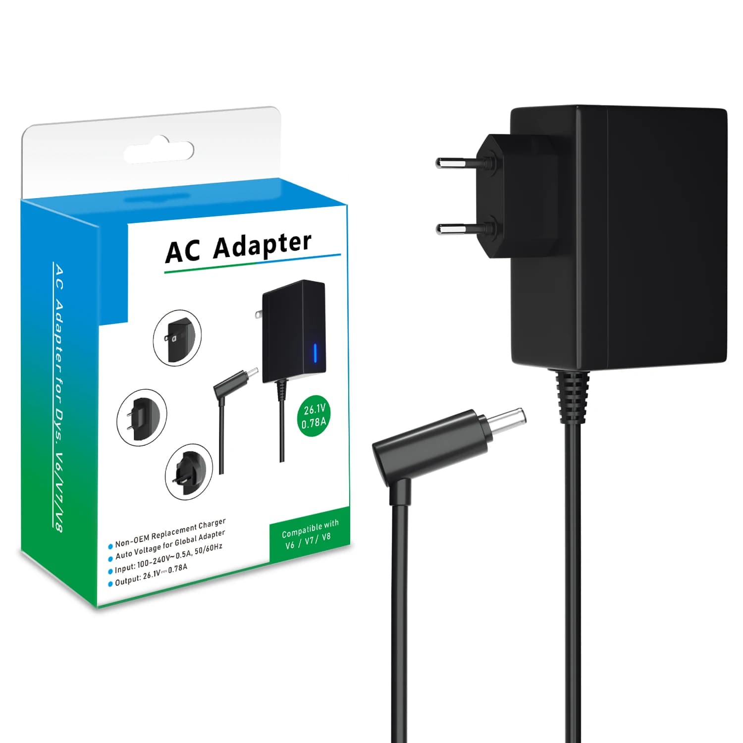 Charger Adapter for Dyson V6 V7 V8 Cordless Vacuum, Power Supply Adapter for Dyson V6 V7 V8 DC58 DC61 SV03 SV05, 26.1V 0.78A