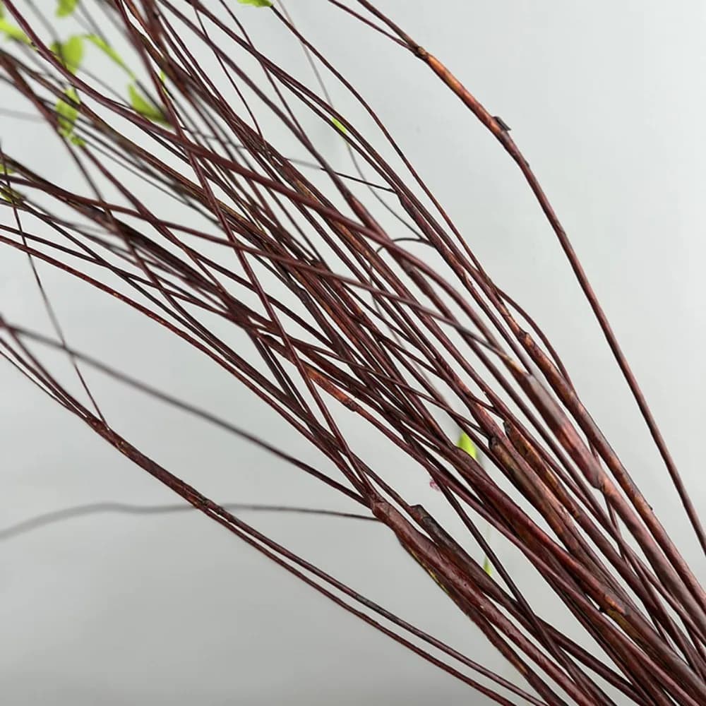 Fake Plants 130cm Artificial Willow Branch Handmade Lifelike Fake Willow Tree Plastic Willow Leaf Vine Office Desktop Decoration