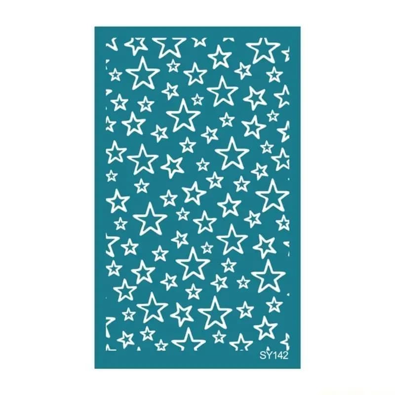 QX2E Stencil per serigrafia a foglia 1PC per seta riutilizzabile con motivo floreale a foglia argilla polimerica