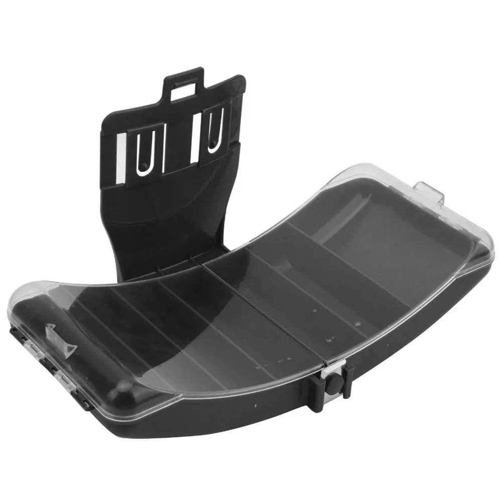 Scatola da Pesca Portatile con Cintura, Contenitore in Plastica Nero per Attrezzatura da Pesca, Leggero, per Esche e Accessori