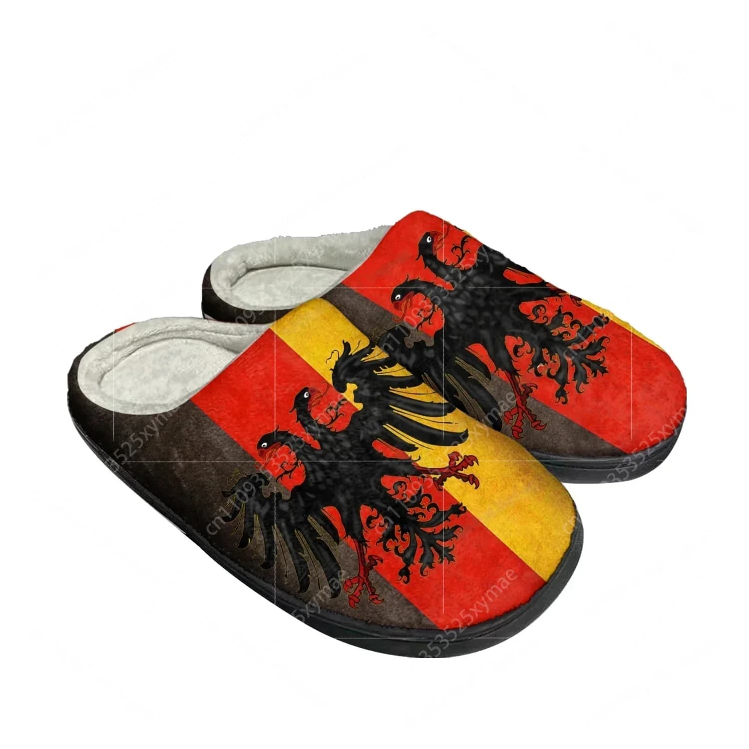Pantofole Personalizzate in Cotone con Bandiera Tedesca, Sandali Unisex, Scarpe Casual da Camera da Letto, Calde e Termiche