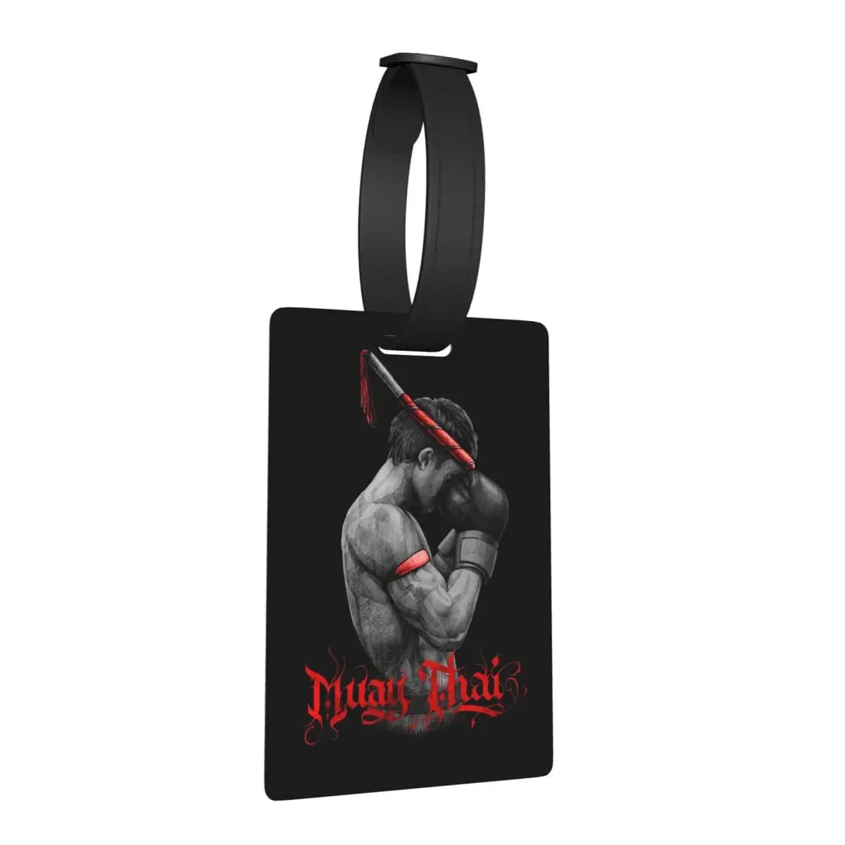 Etichette per Bagagli da Combattente di Muay Thai, Accessori per Valigie, Targhette per Bagagli da Viaggio, Porta Etichette con Nome e Indirizzo
