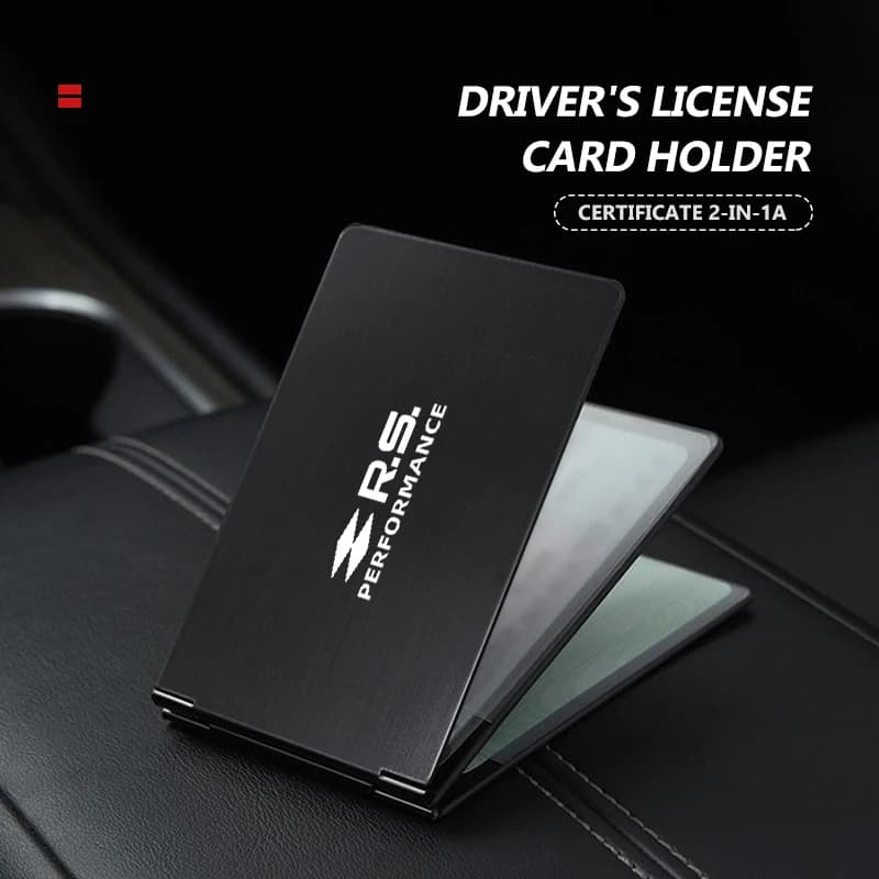 For Renault Car Driver License Cover Motorcycle Credit Card Holder Case RS Kadjar Captur Clio Megane 2 3 4 RS Koleos Logan