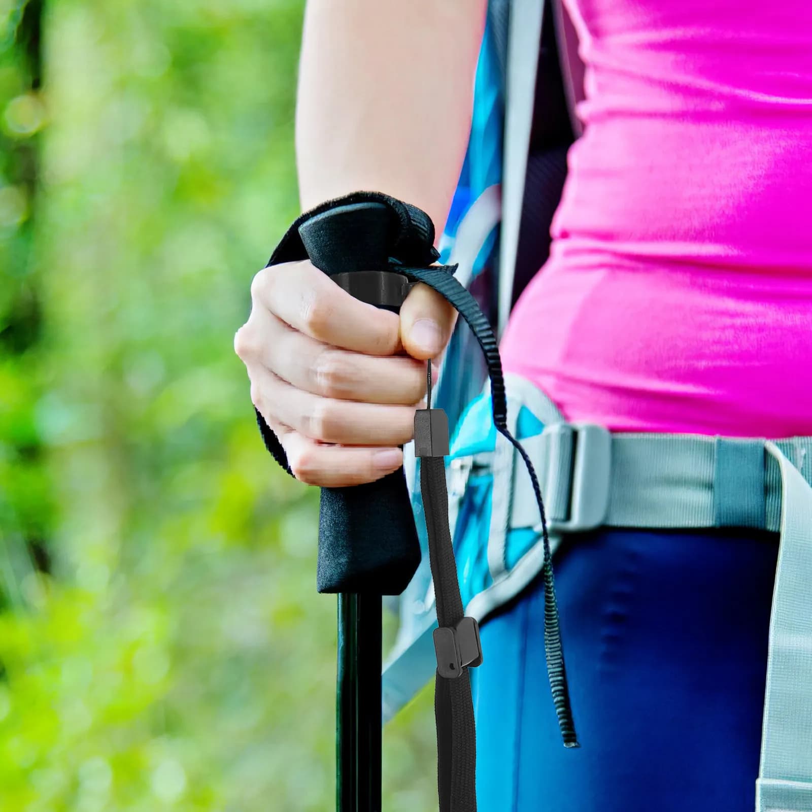 Set di 3 Cinturini da Polso per Bastone da Passeggio in Poliestere, Regolabili e Antiscivolo, per Anziani e Accessori per Bastoni da Trekking