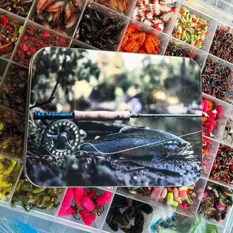 Space Saving Iron Fly Fishing Tackle Organizers Fly Fishing Hook Storage Box