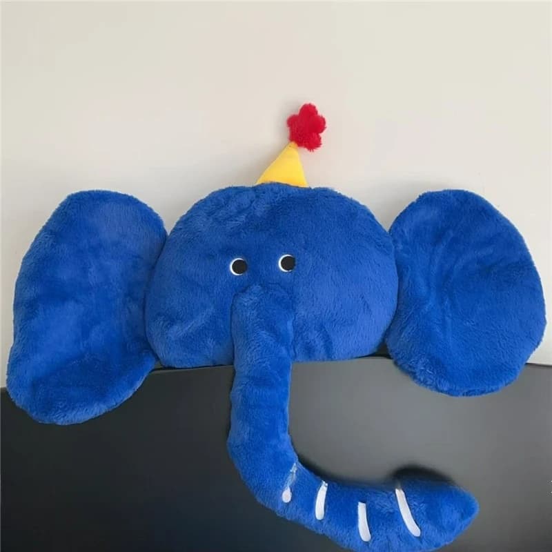 Cuscino a Forma di Elefante, Peluche Kawaii per Decorazione Casa e Ufficio, Cuscino Lombare, Poggiatesta per Letto