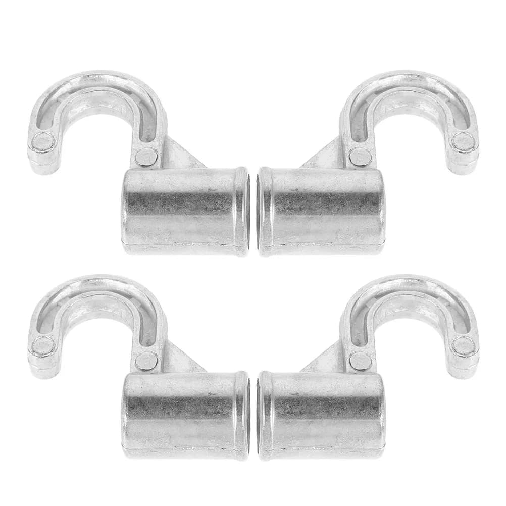 4Pcs Heavy Duty Aluminum Alloy Closet Rod Hooks Space Saving Wardrobe Hanger Hooks for Clothes Belts Bags Easy Install