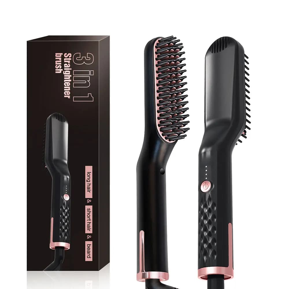 Hair straightening combs to straighten the beard for hair ionic comb to straighten the heated beard in ceramic anti-scottage portable comb to straighten the beard