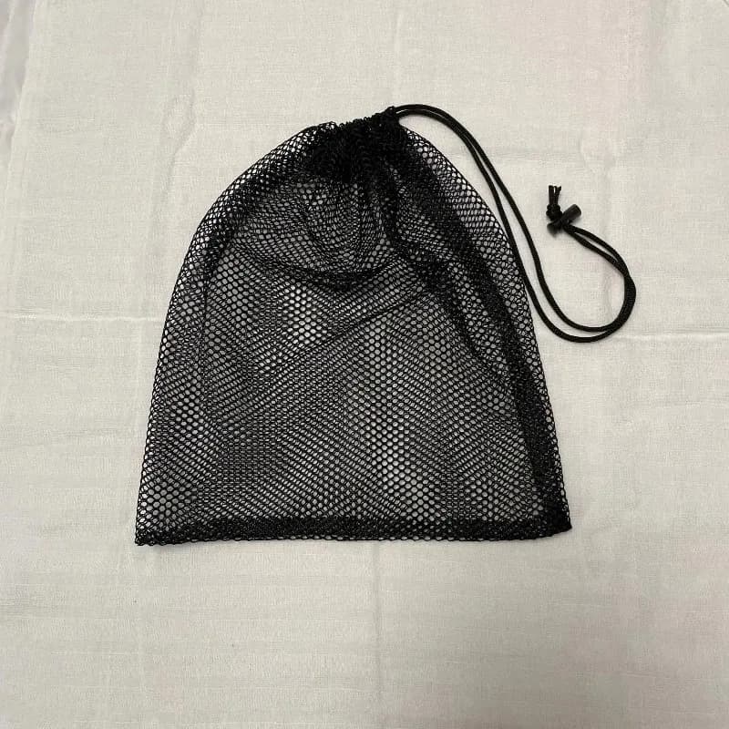 1 pcs black durable nylon net with drawstring bag multipurpose home travel activity outdoor laundry bag bag for stuff