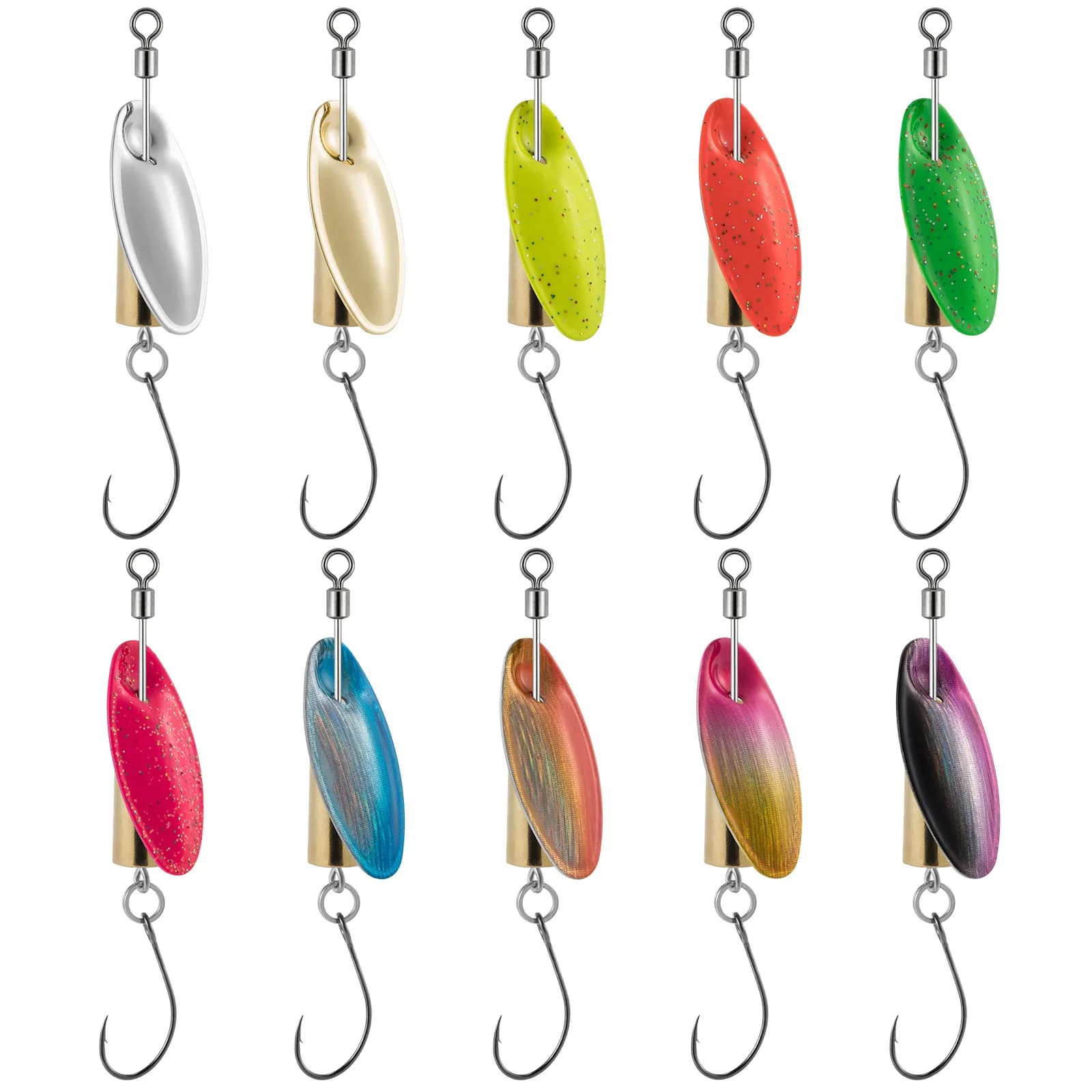 3 pcs Fishing Inline Spinner Trota Spinner 3.5g 7.5g Spinnerbait Fishing Recalling Metal Spinner Crib Crappie Salmon Bluegill Wobbler