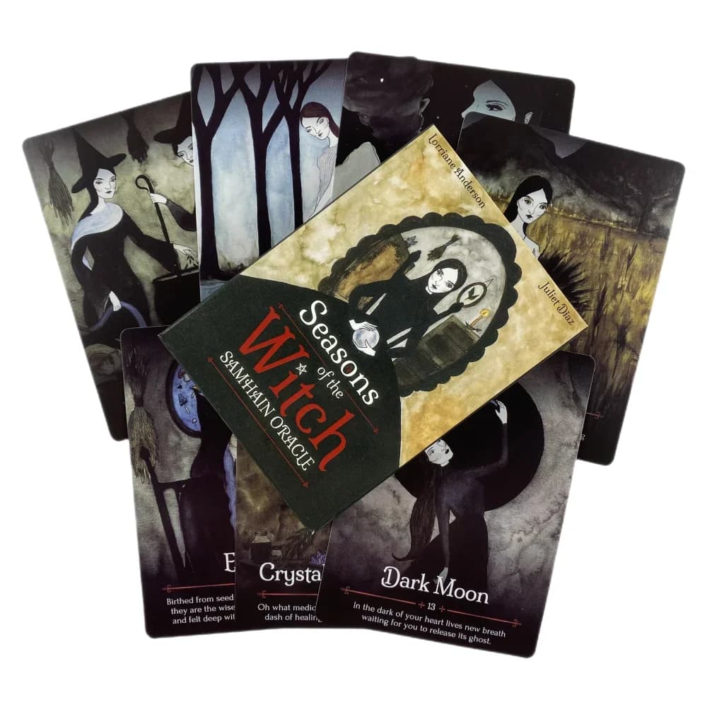 2 Stili di Carte Oracolo delle Stagioni della Strega Samhain, un mazzo da 44 tarocchi in inglese, edizione divinazione, per giochi da tavolo